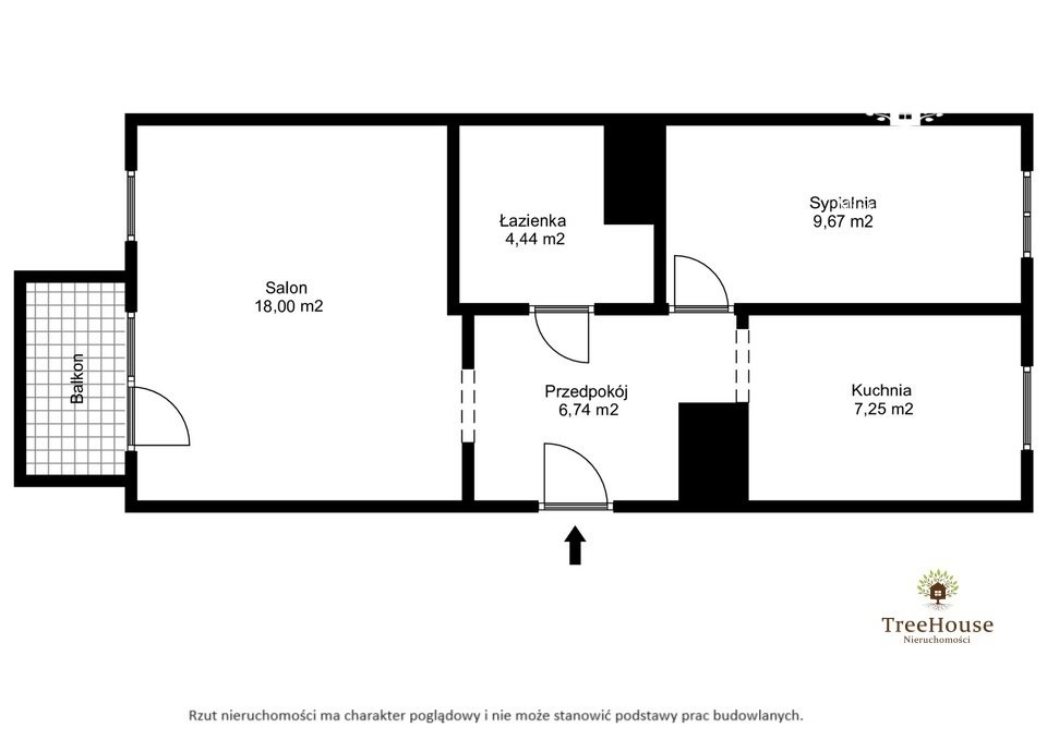 Mieszkanie dwupokojowe na sprzedaż Olsztyn, Redykajny, Jemioły  46m2 Foto 11