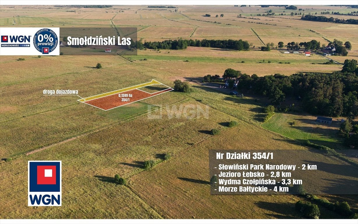 Działka budowlana na sprzedaż Smołdziński Las, Smołdzino, Smołdziński Las  1 599m2 Foto 1