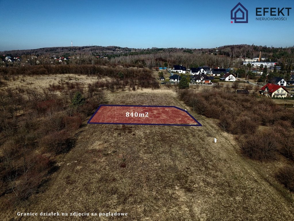 Działka budowlana 840 m² w centrum Trzebini z mediami Trzebinia, Centrum  840m2 Foto 1