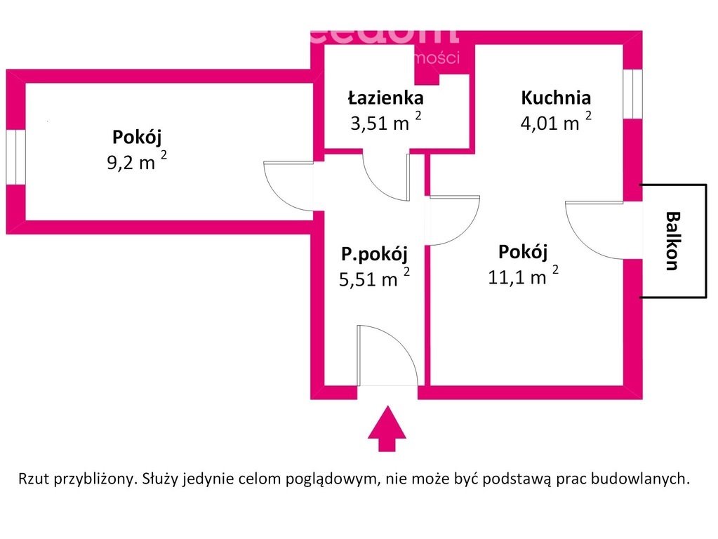 Mieszkanie dwupokojowe na sprzedaż Ełk, Jana Matejki  33m2 Foto 12