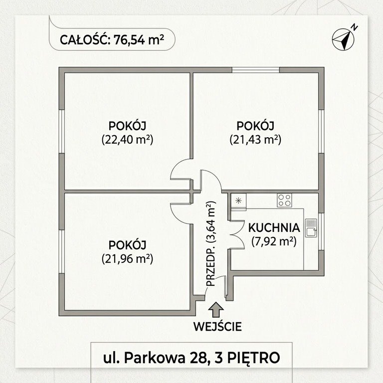 Zapraszam do mieszkania 76 m² w Szczecinie z potencjałem remontu Szczecin, Drzetowo, Parkowa  76m2 Foto 1
