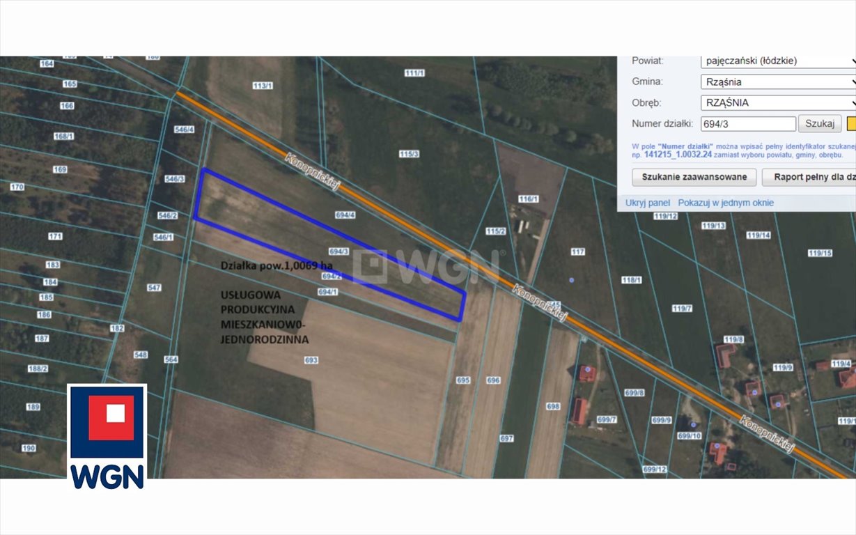 Polecam działkę 10 068 m² pod inwestycję lub dom w Rząśni Rząśnia  10 068m2 Foto 1