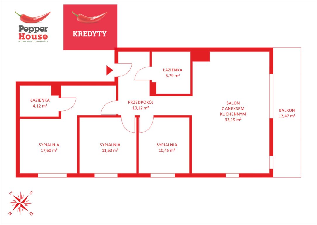 Mieszkanie czteropokojowe  na sprzedaż Gdańsk, Brzeźno, Bogumiła Kobieli  93m2 Foto 1