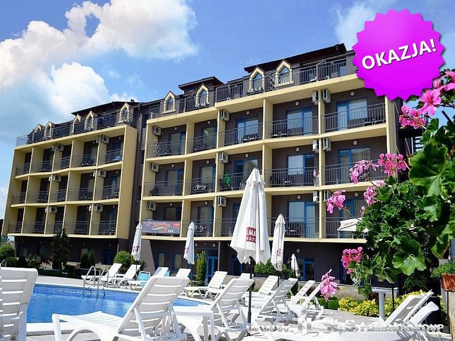 Umeblowane mieszkanie z widokiem na basen, 550 m od plaży Bułgaria, Słoneczny Brzeg, JASMINE CLUB  31m2 Foto 1