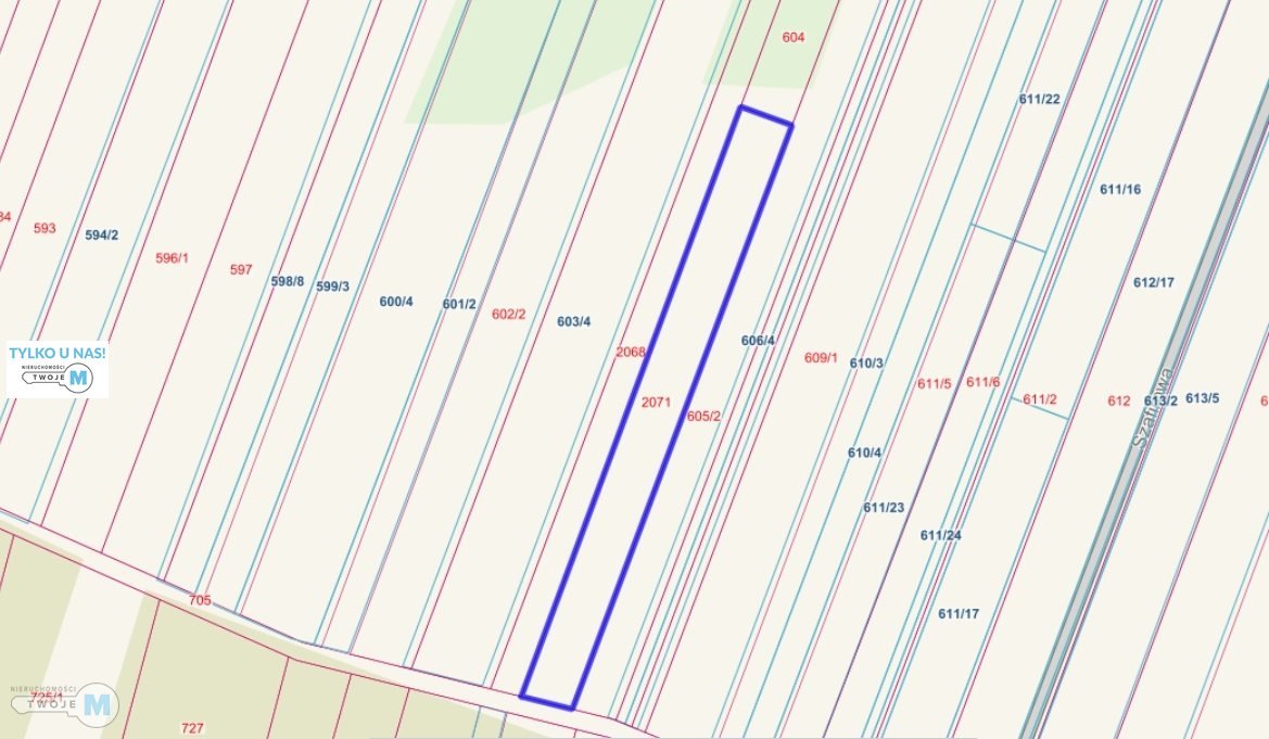 Działka rolna 3200 m² w Kostomłotach Drugich, spokojna okolica Miedziana Góra, Kostomłoty Drugie  3 200m2 Foto 1