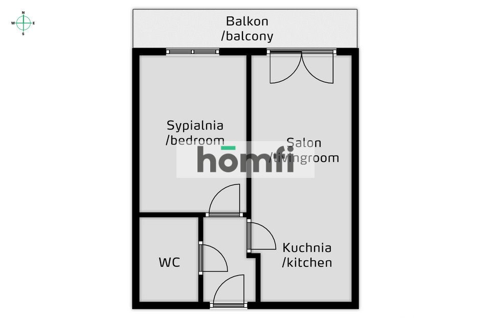 Mieszkanie dwupokojowe na wynajem Poznań, Winogrady, Winogrady, Serbska  42m2 Foto 12