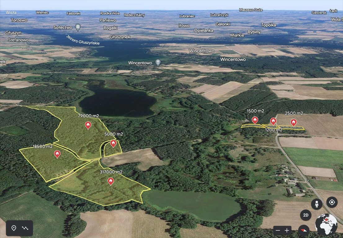 Działka 3,17 ha z linią brzegową i możliwością aranżacji plaży Wymysłowo  31 700m2 Foto 1