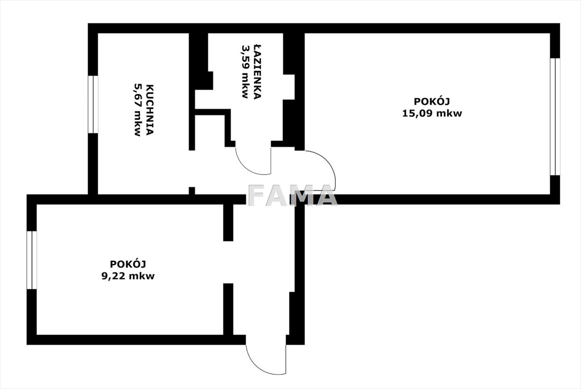 Mieszkanie dwupokojowe na sprzedaż Włocławek, Południe, Kaliska  40m2 Foto 3