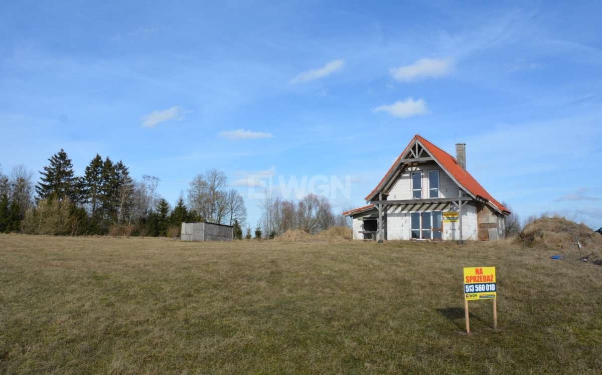 Dom w stanie surowym z garażem, 80 m2, działka 1731 m2 Giże, Giże  80m2 Foto 1