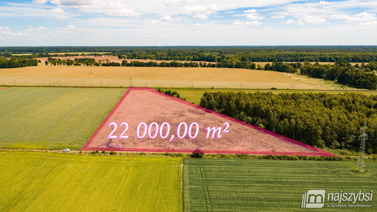 Działka rolna 2,22 ha pod inwestycję z linią napięcia: Dzisna