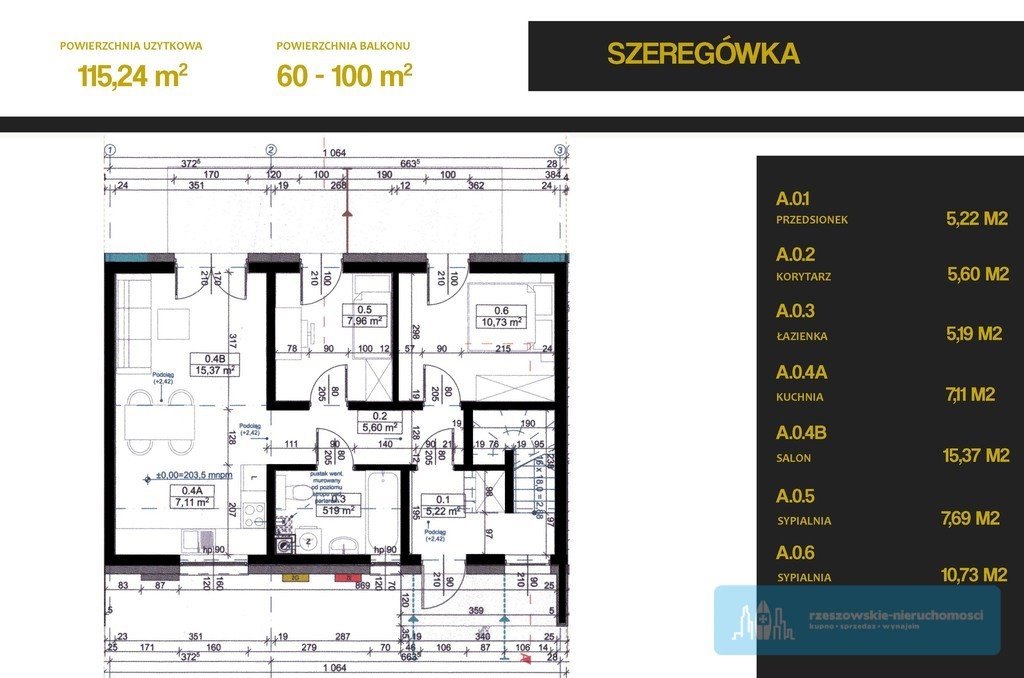 Mieszkanie na sprzedaż Rzeszów, Warszawska  115m2 Foto 4