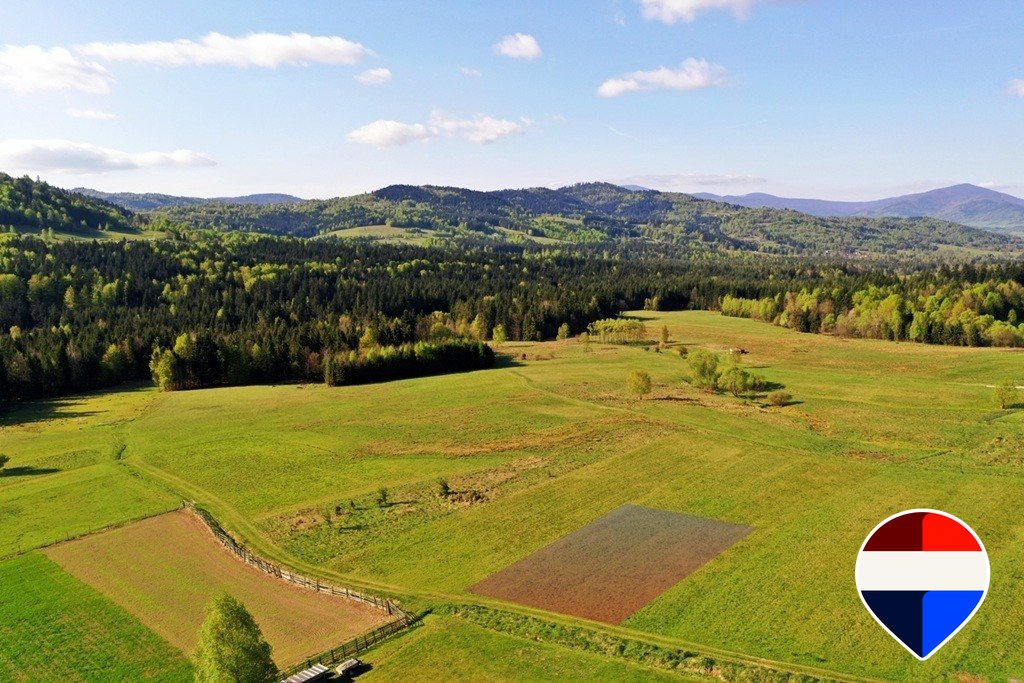 Działka budowlana z widokiem na góry, media, dojazd Hucisko, Brzozowa 10a  1 238m2 Foto 1