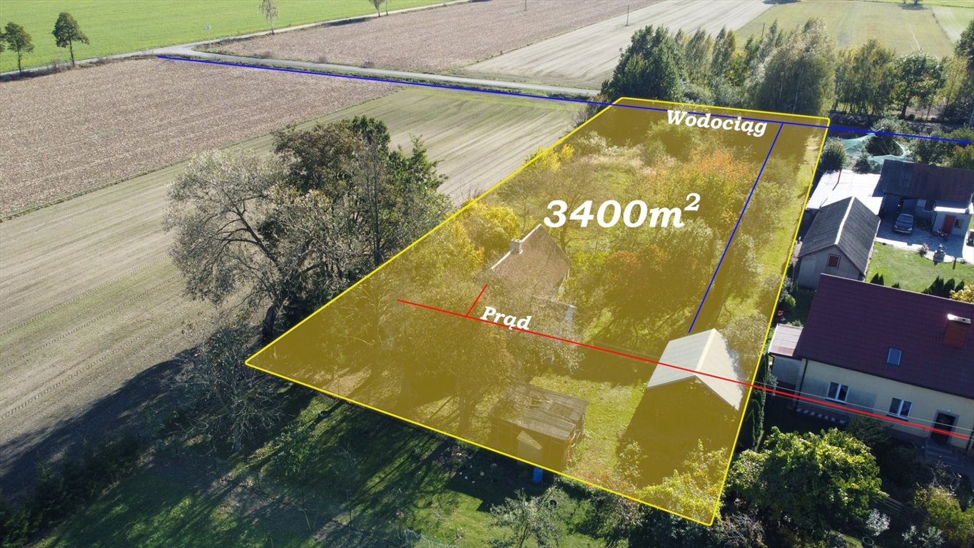 Działka 3400 m2 z domem i drzewami w spokojnej okolicy Wierzbówiec  3 400m2 Foto 1