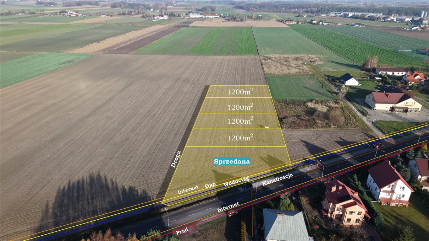 4 działki budowlane 1200 m² w Brześciu – spokojne miejsce z szybkim dojazdem Brzeście  1 200m2 Foto 1