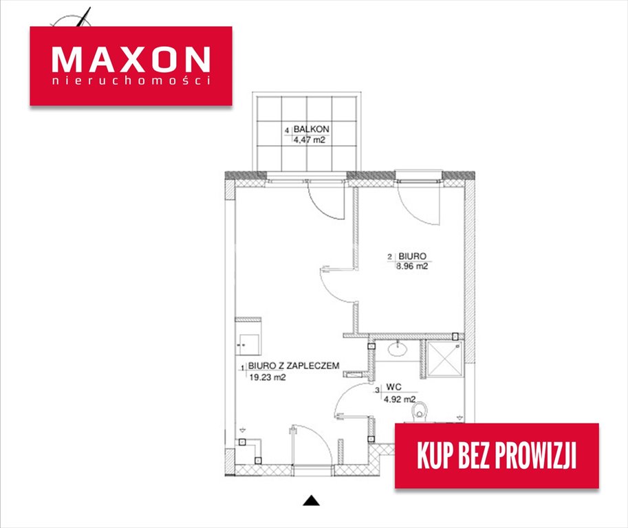 Atrakcyjny lokal 33 m² z niezależnymi pokojami w Wilanowie Warszawa, Wilanów, Miasteczko Wilanów  33m2 Foto 1