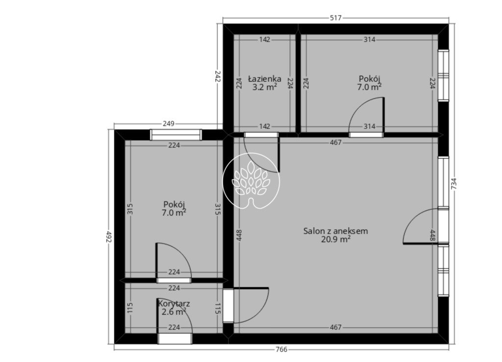 Mieszkanie dwupokojowe na sprzedaż Bydgoszcz, Glinki  44m2 Foto 13