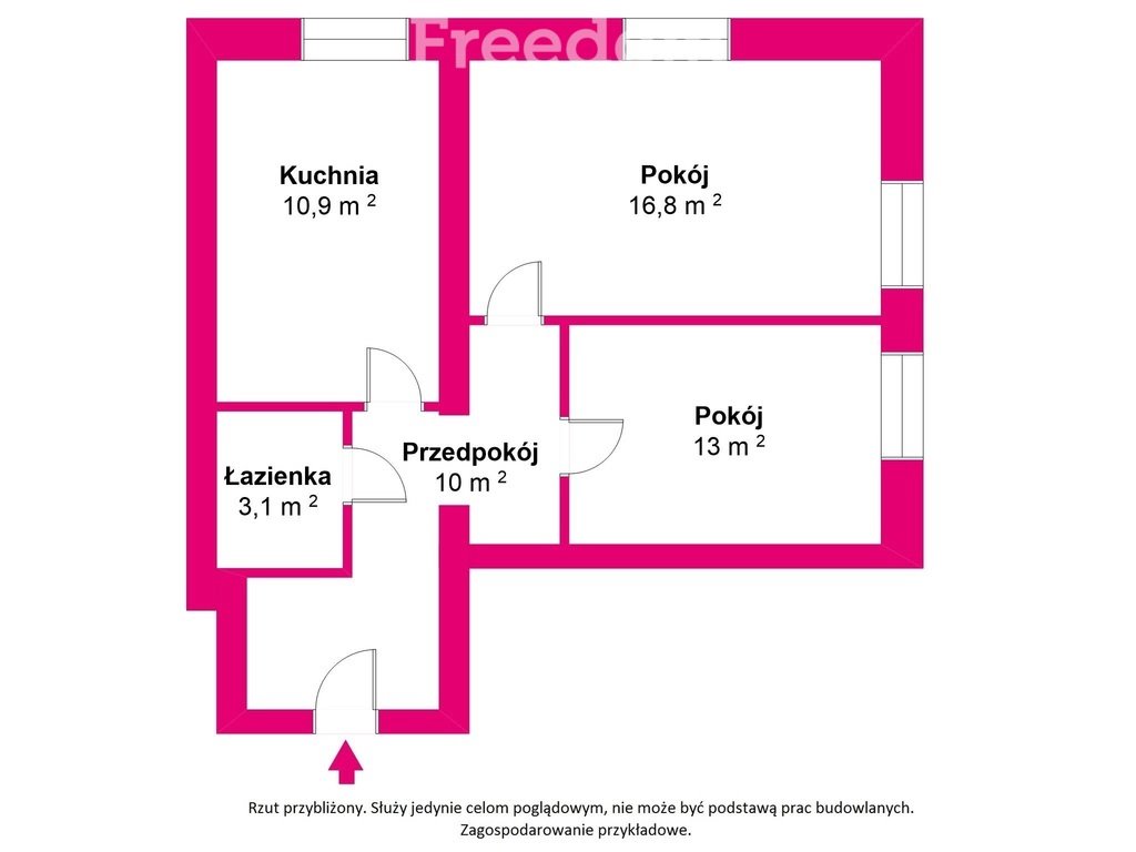 Mieszkanie dwupokojowe na sprzedaż Brzeg, Piastowska  54m2 Foto 1