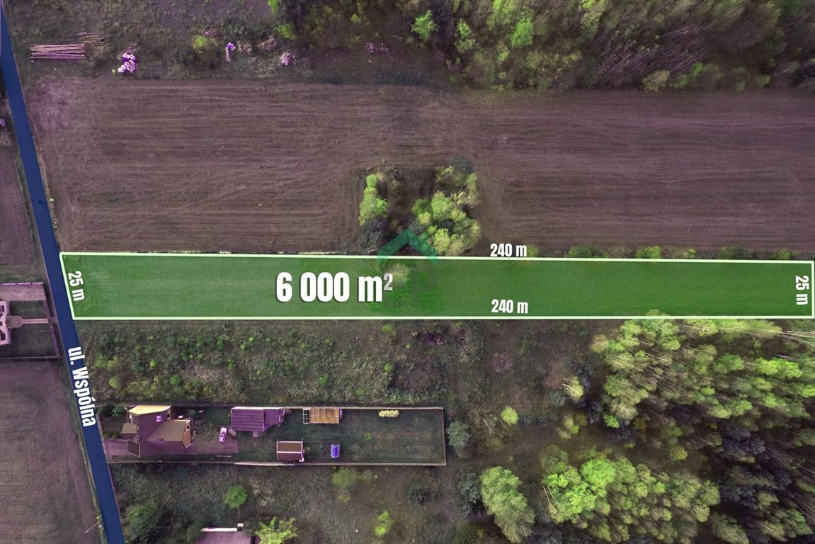 Duża działka 5900 m² w spokojnej okolicy, media na miejscu Teklinów  6 000m2 Foto 1