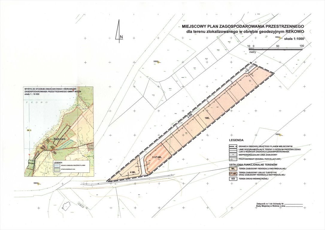 Działka budowlana na sprzedaż Międzyzdroje, Rekowo  1 000m2 Foto 1