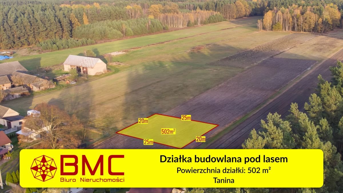 Działka budowlana na sprzedaż Tanina  502m2 Foto 1