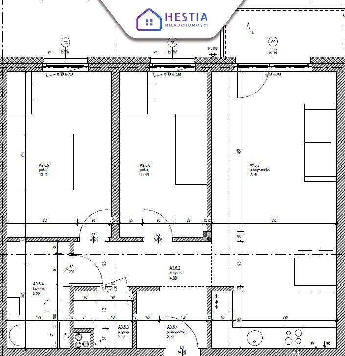 Nowoczesne 3-pokojowe mieszkanie w Mierzynie z możliwością własnej aranżacji Mierzyn  68m2 Foto 1