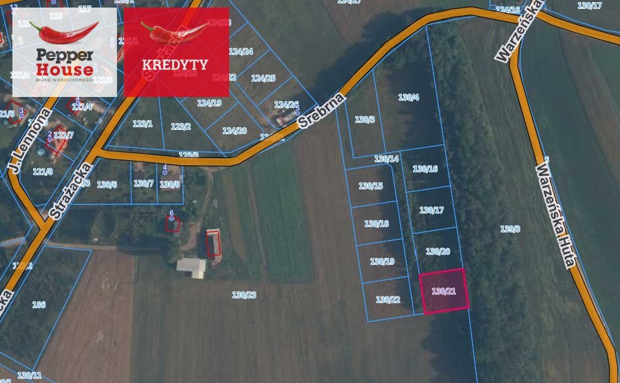 Działka budowlana na sprzedaż Rębiska, Srebrna  1 015m2 Foto 1