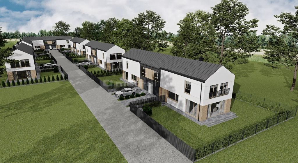 Nowoczesny dom bliźniak z tarasem i widokiem na las Halinów  153m2 Foto 1