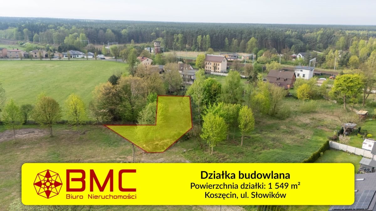 Działka budowlana na sprzedaż Koszęcin, Słowików  1 549m2 Foto 1