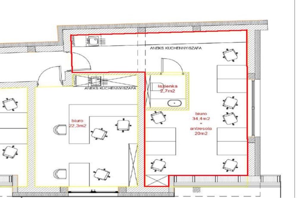 Zapraszam do wynajmu nowoczesnego biura 37 m² z antresolą Nowy Targ, Szaflarska  37m2 Foto 1