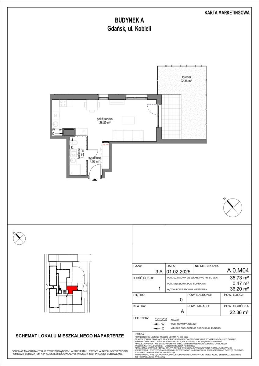 Nowoczesny apartament z ogrodem i Smart Home w Brzeźnie Gdańsk, Brzeźno, Bogumiła Kobieli  36m2 Foto 1