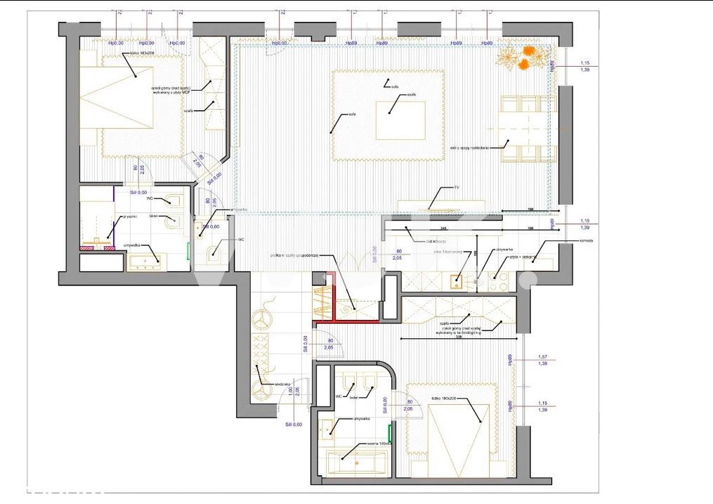 Mieszkanie trzypokojowe na wynajem Warszawa, Mokotów, Stegny, Jana III Sobieskiego  140m2 Foto 9