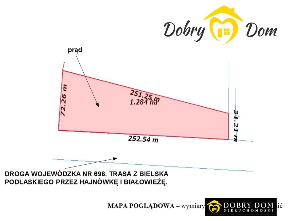 Działka inwestycyjna 12 840 m² z warunkami zabudowy (mieszkaniowo-usługowa) Hajnówka  12 840m2 Foto 1