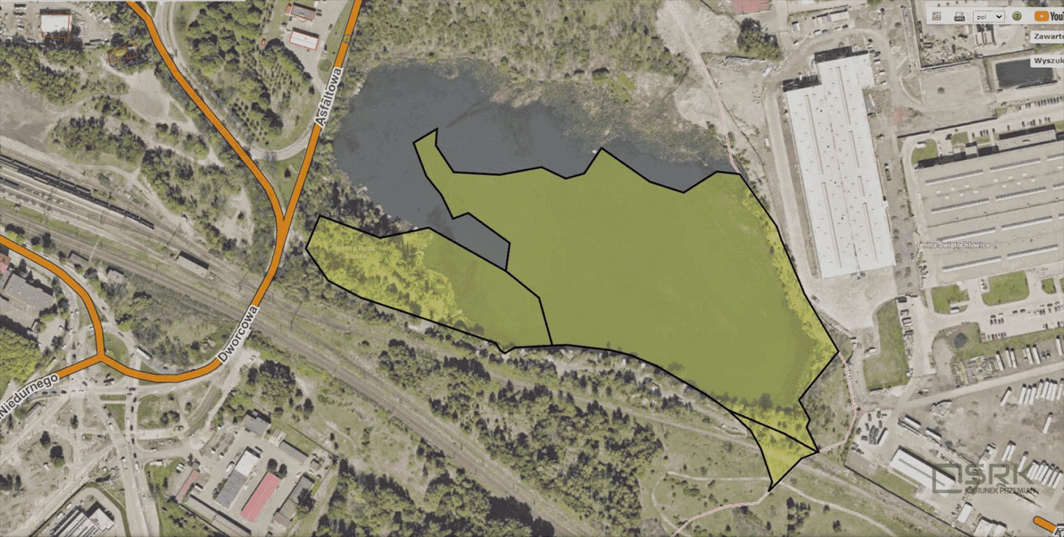 Działka 56 841 m² nad Stawem Marcin z łowiskiem i zielenią Ruda Śląska, Ruda, Asfaltowa  56 841m2 Foto 1