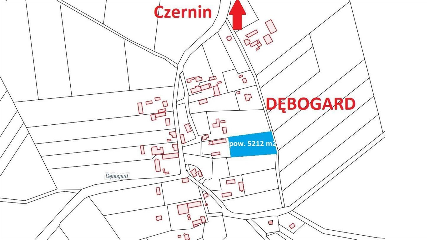 Działka budowlana na sprzedaż Dębogard  5 212m2 Foto 1