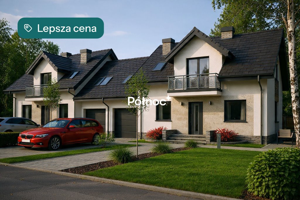 Nowoczesny dom bliźniaczy 116 m² z garażem i ogrodem Szyce, Spacerowa  116m2 Foto 1