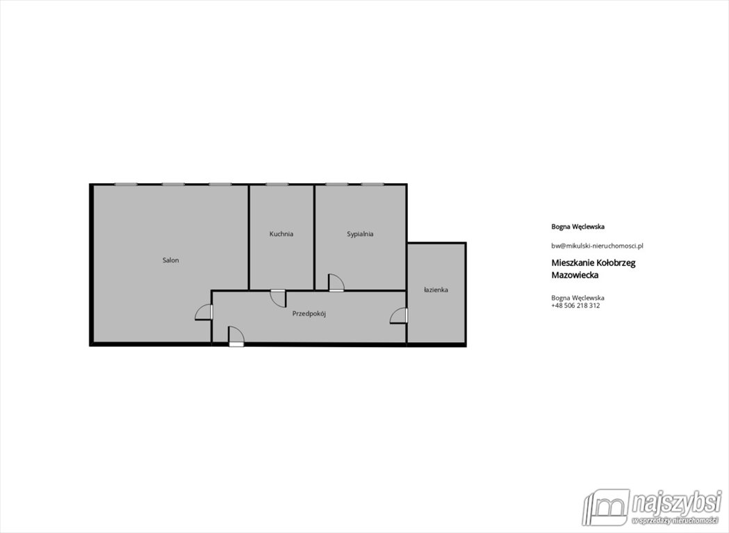 Mieszkanie dwupokojowe na sprzedaż Kołobrzeg, miasto  72m2 Foto 20