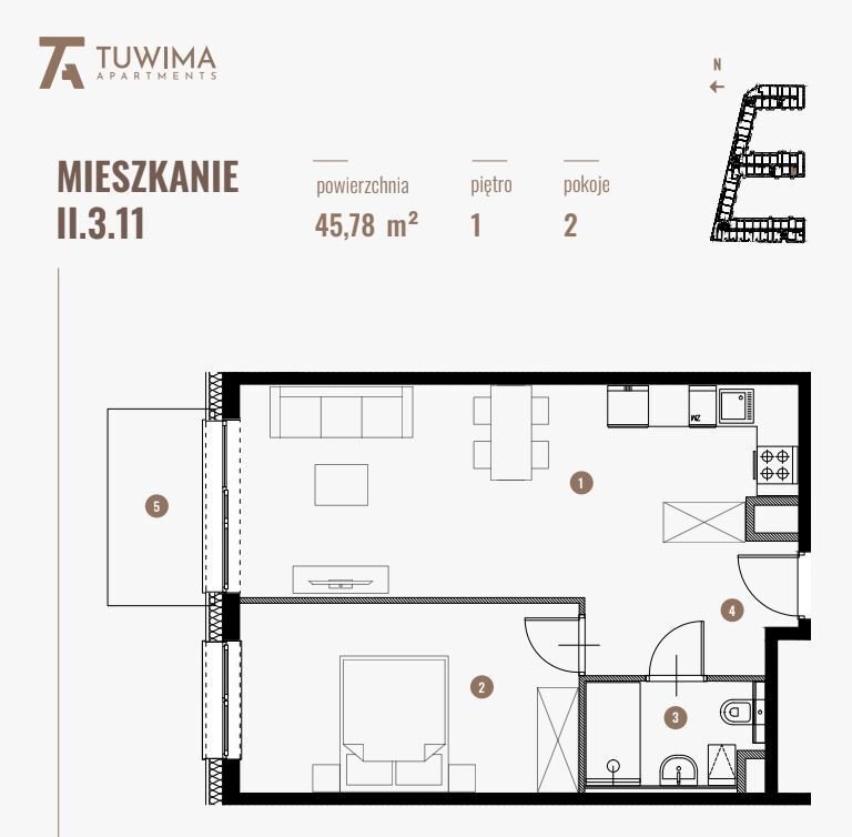 Mieszkanie dwupokojowe na sprzedaż Łódź, Juliana Tuwima (Łódź-Widzew)  45m2 Foto 3