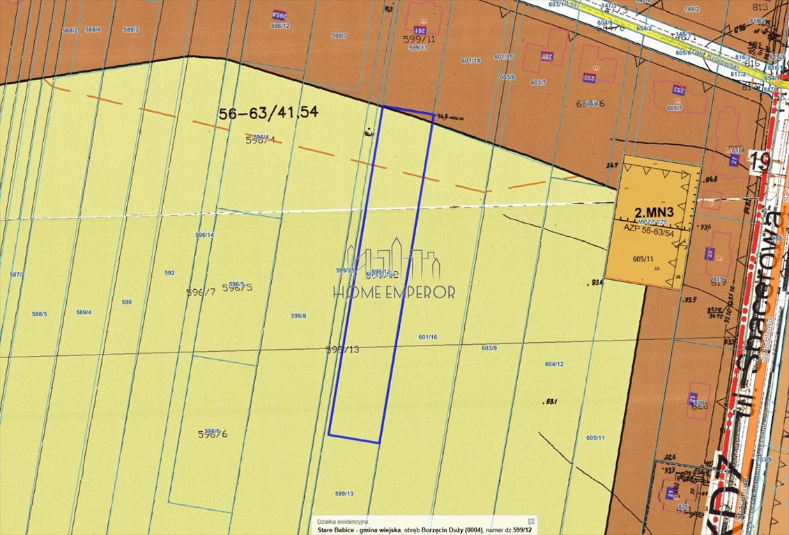 Działka rolna 3000 m² w Borzęcinie Dużym, media w pobliżu - polecam! Borzęcin Duży, Trakt Królewski  3 000m2 Foto 1
