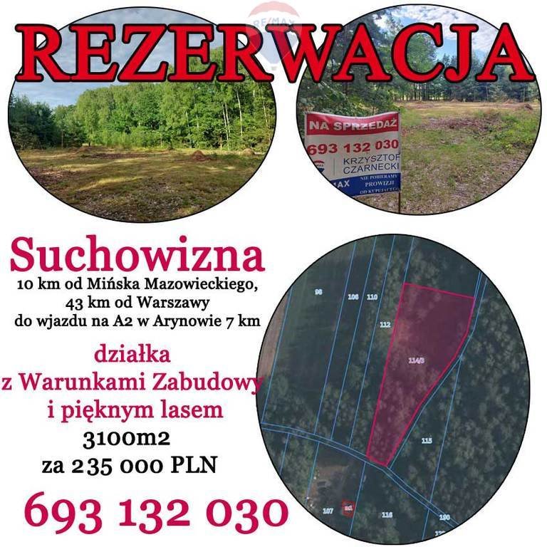 Działka rolna na sprzedaż Suchowizna  3 100m2 Foto 1