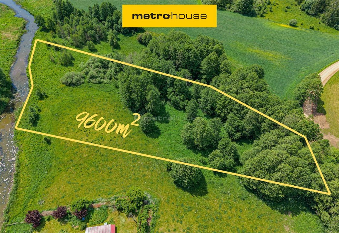 Działka 9600 m² nad rzeką z dostępem do Jeziora Łaźno Mazury  9 600m2 Foto 1