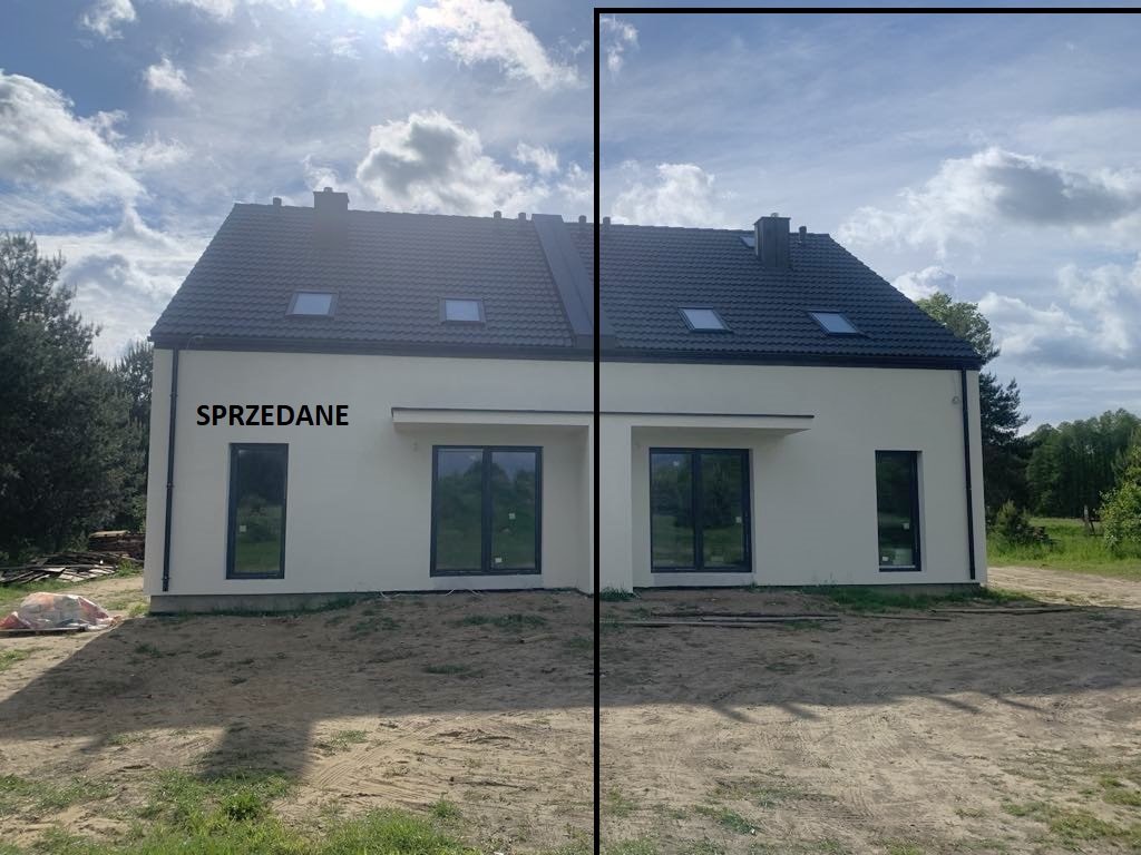 Dom bliźniak z garażem, 5 pokoi, poddasze, las Sarbicko, Sarbicko  97m2 Foto 1