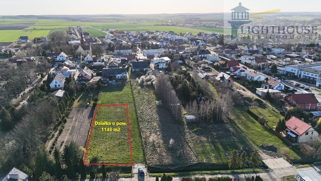 Działka budowlana 1143 m2 z pełną infrastrukturą i planem zagospodarowania Łęgowo, Szkolna  1 143m2 Foto 1