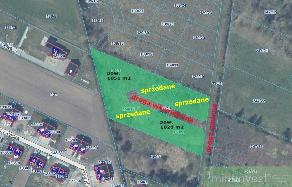 Działka budowlana na sprzedaż Białuń  1 028m2 Foto 1