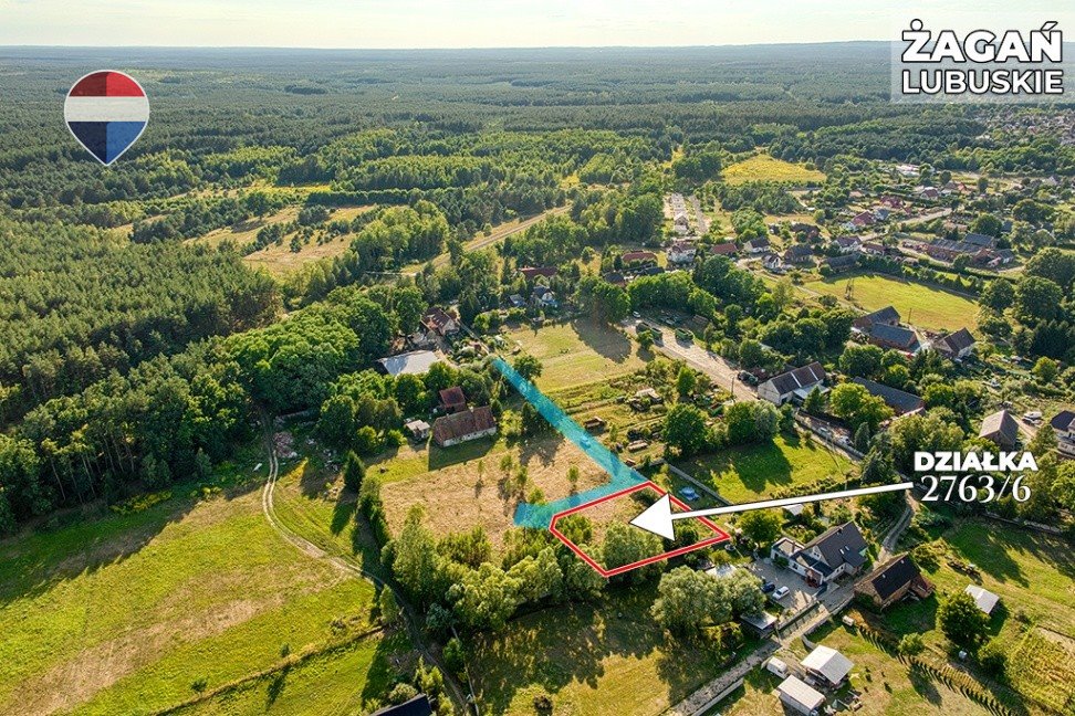 Działka 1135 m² w Żaganiu (blisko lasu i szkół): Żagań: Wiejska