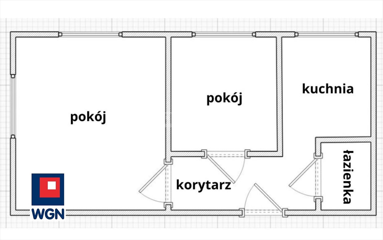 Mieszkanie dwupokojowe na sprzedaż Giżycko, centrum  44m2 Foto 3