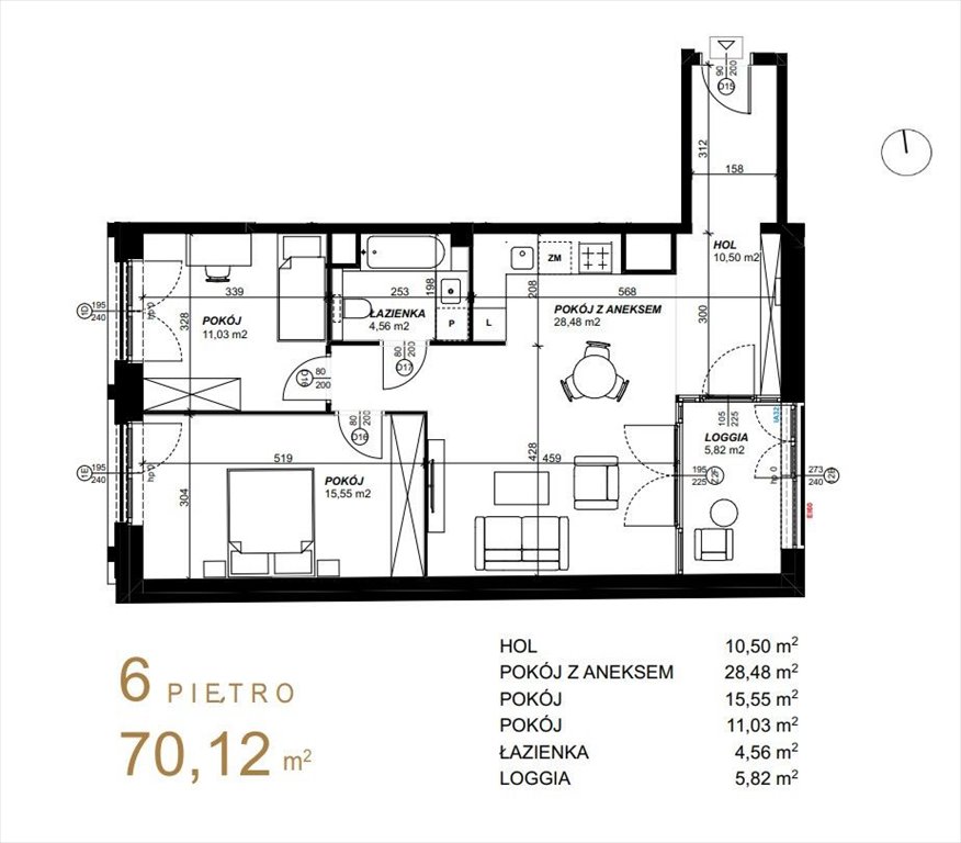 Mieszkanie trzypokojowe na sprzedaż Lublin, Śródmieście  70m2 Foto 2