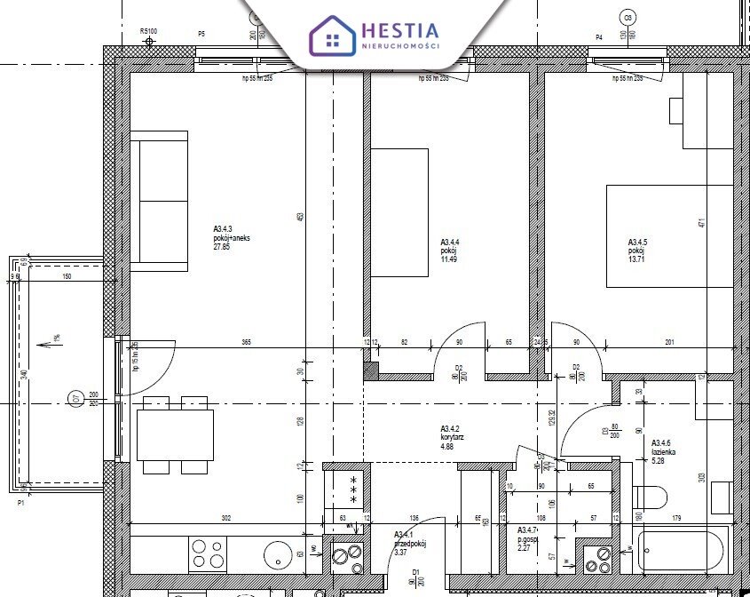 Do sprzedania nowoczesne 3-pokojowe mieszkanie 42 m² w Mierzynie Mierzyn, Spółdzielców  69m2 Foto 1