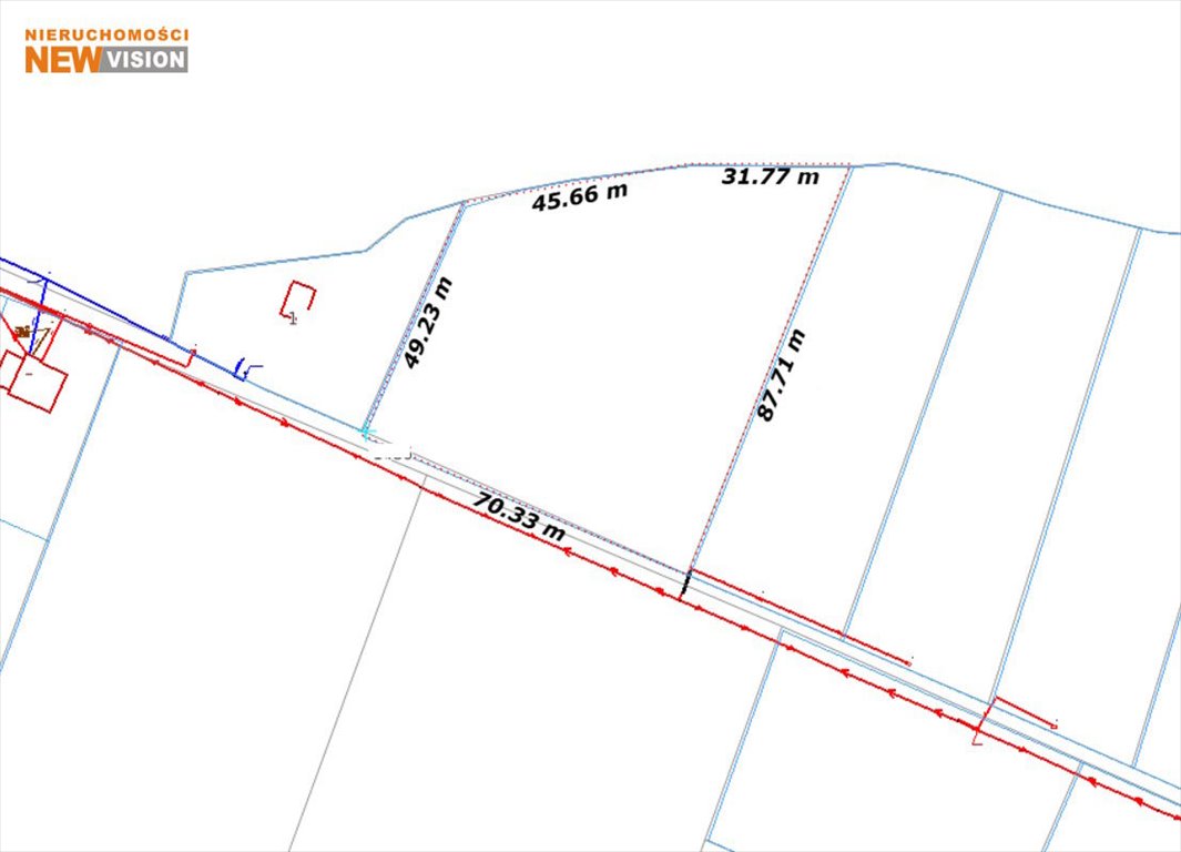 Do sprzedania duża działka 4893 m² przy drodze w Radkowie Radków, Radków  4 893m2 Foto 1