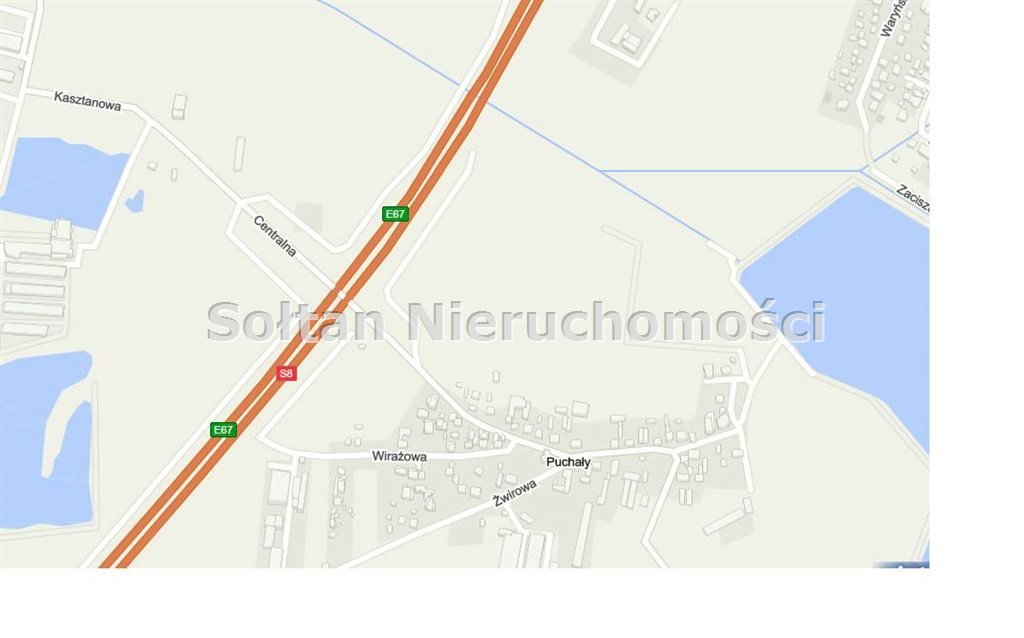 Działka inwestycyjna 9 329 m² przy S7/S8, dobry dojazd Puchały  9 329m2 Foto 1