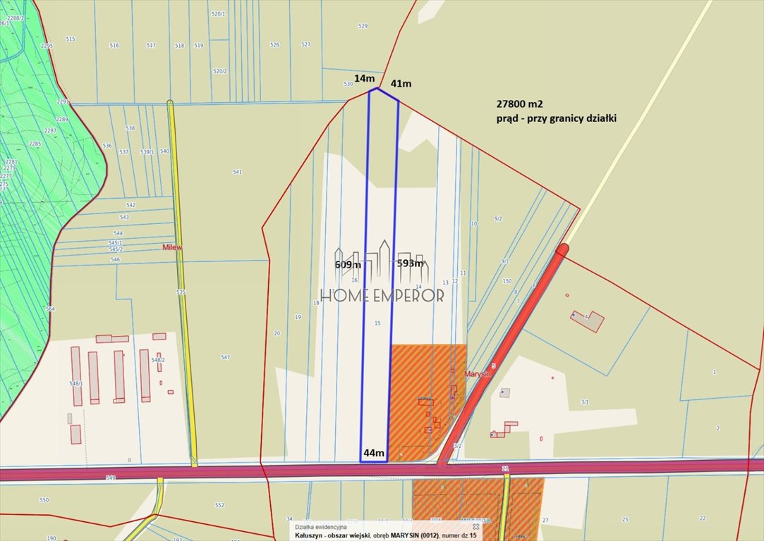 Działka budowlana na sprzedaż Milew  27 800m2 Foto 1